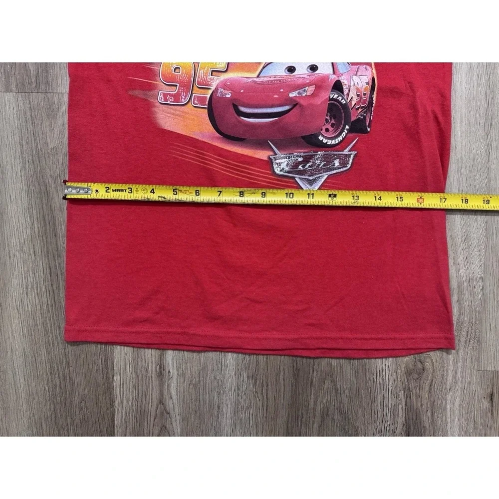 Vintage Disney Pixar Cars Hotshot Rookie‎ Lighting McQueen T Shirt Youth Size L
